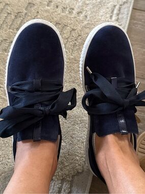 Women’s Gabor Navy Suede Women's Casual Lace-Up Sneakers - Comfort Slip-On Style